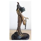Fan Dancer Bronze Sculpture by Louis Icart