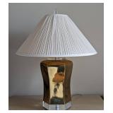 Brass and Lucite Table Lamp