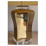 Brass and Lucite Table Lamp