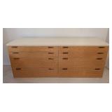 Vintage Henredon Brass Handled Low Dresser