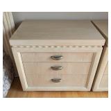Pair of Henredon Blonde Wood Nightstands