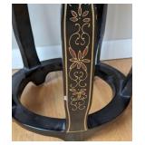 Chinese Mother of Pear Inlaid Black Lacquer Accent Table