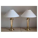 Pair of Vintage Brass Table Lamps