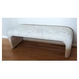 Vintage Curved Upholstered Bench Set
