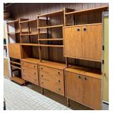 Mid Century Wall Unit / Mid Century Modern Shelving Unit