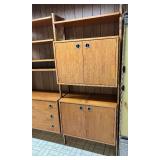 Mid Century Wall Unit / Mid Century Modern Shelving Unit