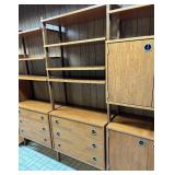 Mid Century Wall Unit / Mid Century Modern Shelving Unit