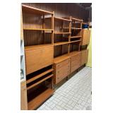 Mid Century Wall Unit / Mid Century Modern Shelving Unit