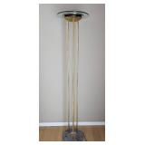 Brass and Marble Base Contemporary Style Floor Lamp