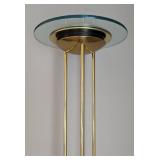 Brass and Marble Base Contemporary Style Floor Lamp