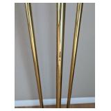 Brass and Marble Base Contemporary Style Floor Lamp