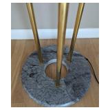 Brass and Marble Base Contemporary Style Floor Lamp