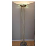 Brass and Marble Base Contemporary Style Floor Lamp