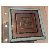 Unique Wood and Glass Accent Table