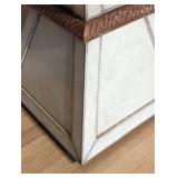 Unique Wood and Glass Accent Table