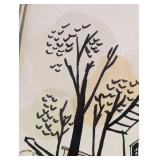 Scenic Abstract Mixed Media Lithograph by Wayne Sessions