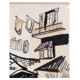 Scenic Abstract Mixed Media Lithograph by Wayne Sessions