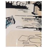 Scenic Abstract Mixed Media Lithograph by Wayne Sessions