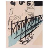 Scenic Abstract Mixed Media Lithograph by Wayne Sessions