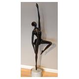 Beautiful Bronze and Marble Ballerina Sculpture