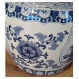 Vintage Blue and White Chinese Ceramic Planter
