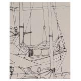 Dock Market Lithograph by Wayne Sessions