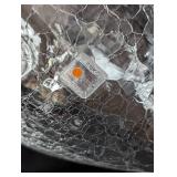 Blenko Crackle Glass Fish Vase