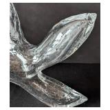 Blenko Crackle Glass Fish Vase