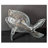 Blenko Crackle Glass Fish Vase