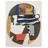 Framed Abstract Lithograph by Max Papart