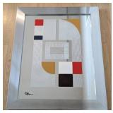 Pat Stephens Geometric Print Wall Mirror