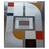 Pat Stephens Geometric Print Wall Mirror