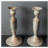 Pair of Vintage Towle Weighted Sterling Silver Candleholders