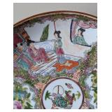 Beautiful Chinese Porcelain Rose Medallion Vase and Chinese Rose Medallion Plate