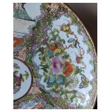 Beautiful Chinese Porcelain Rose Medallion Vase and Chinese Rose Medallion Plate