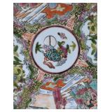 Beautiful Chinese Porcelain Rose Medallion Vase and Chinese Rose Medallion Plate