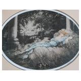 Framed Sleeping Beauty Print by Louis Icart