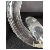 Pair of Vintage Twisted Lucite Candleholders