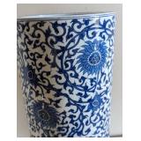 Blue and White Chinese Ceramic Umbrella Holder