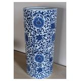 Blue and White Chinese Ceramic Umbrella Holder