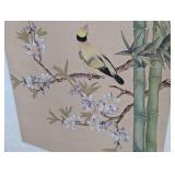 Vintage Painted Asian Hanging Scroll