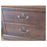 Two Drawer Wood Nightstand