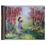 Pair of Small Framed Enamel Paintings