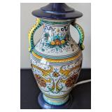 Painted Metal Italian Style Table Lamp
