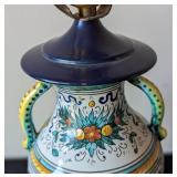 Painted Metal Italian Style Table Lamp