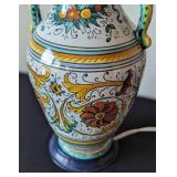 Painted Metal Italian Style Table Lamp