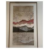 Beautiful, Unique Textured and Layered Framed Abstract Art