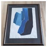 Large Framed Signed Abstract Print