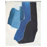 Large Framed Signed Abstract Print