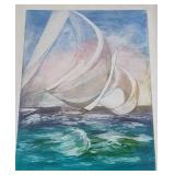 Framed The Sails Artist Proof by Joan Purcell